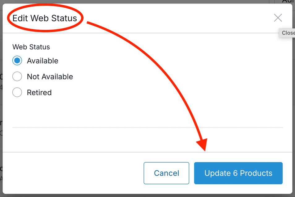Managing Product Statuses