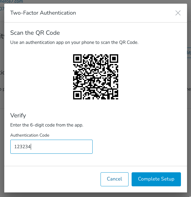 Enabling Two-Factor Authentication (2FA)