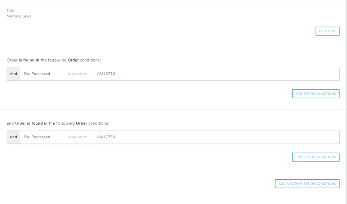 Multiple SKus