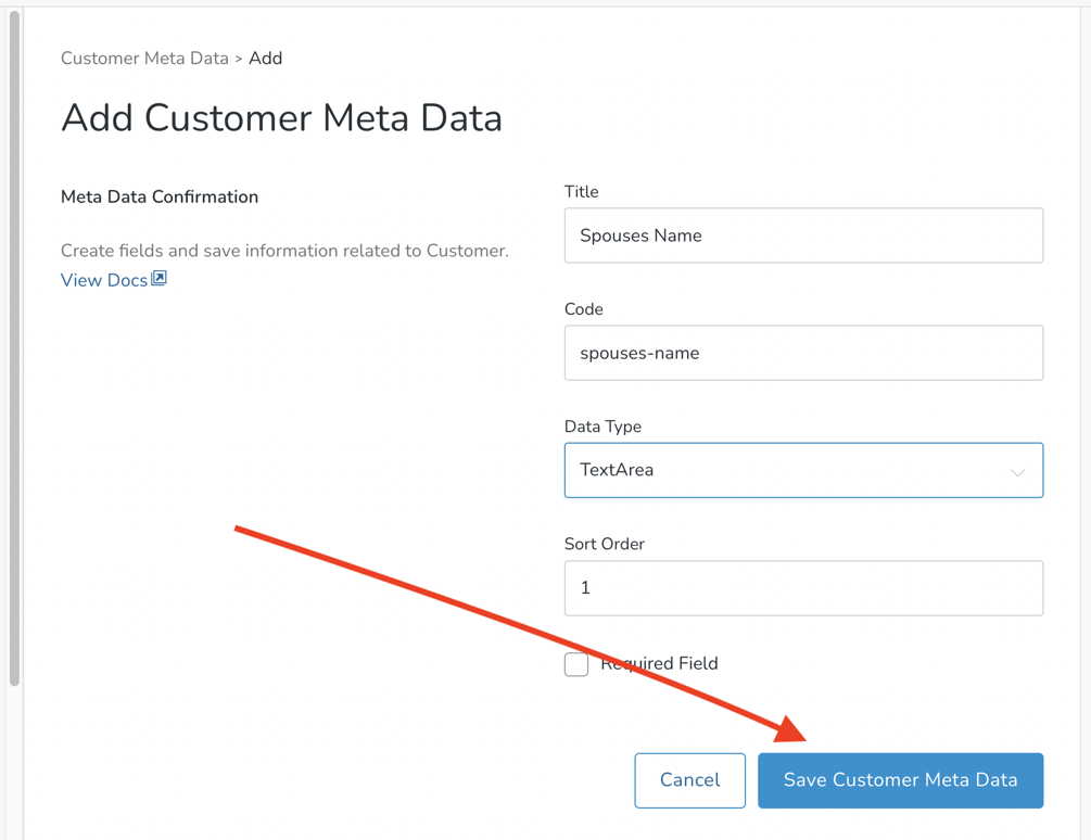 Creating Custom Fields for a Customer Profile