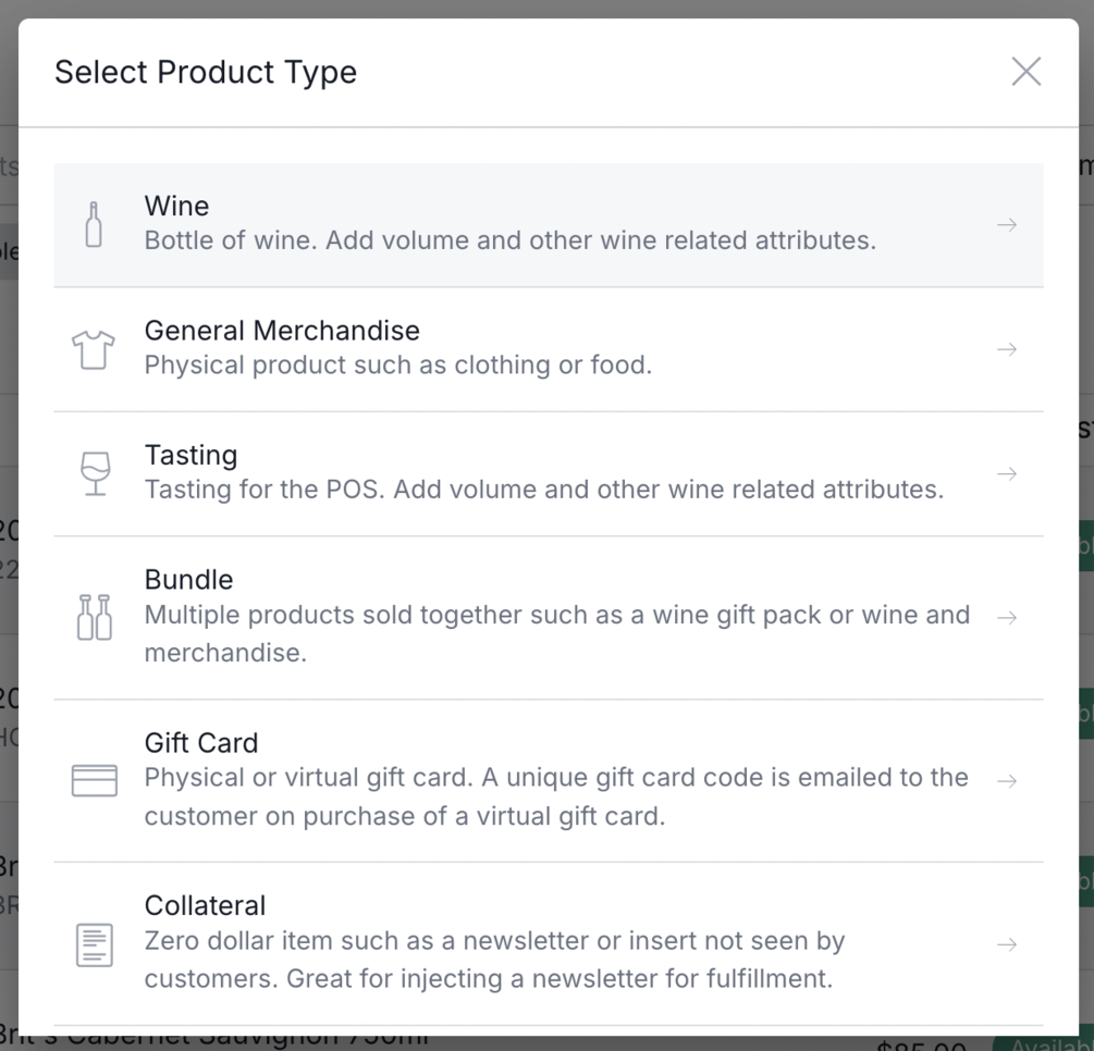 Creating Products