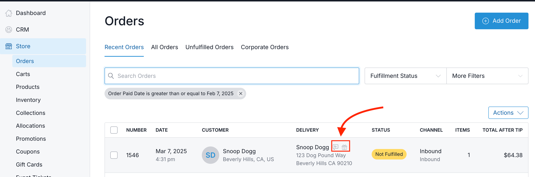Filter Order Sign Filtering and Searching Orders