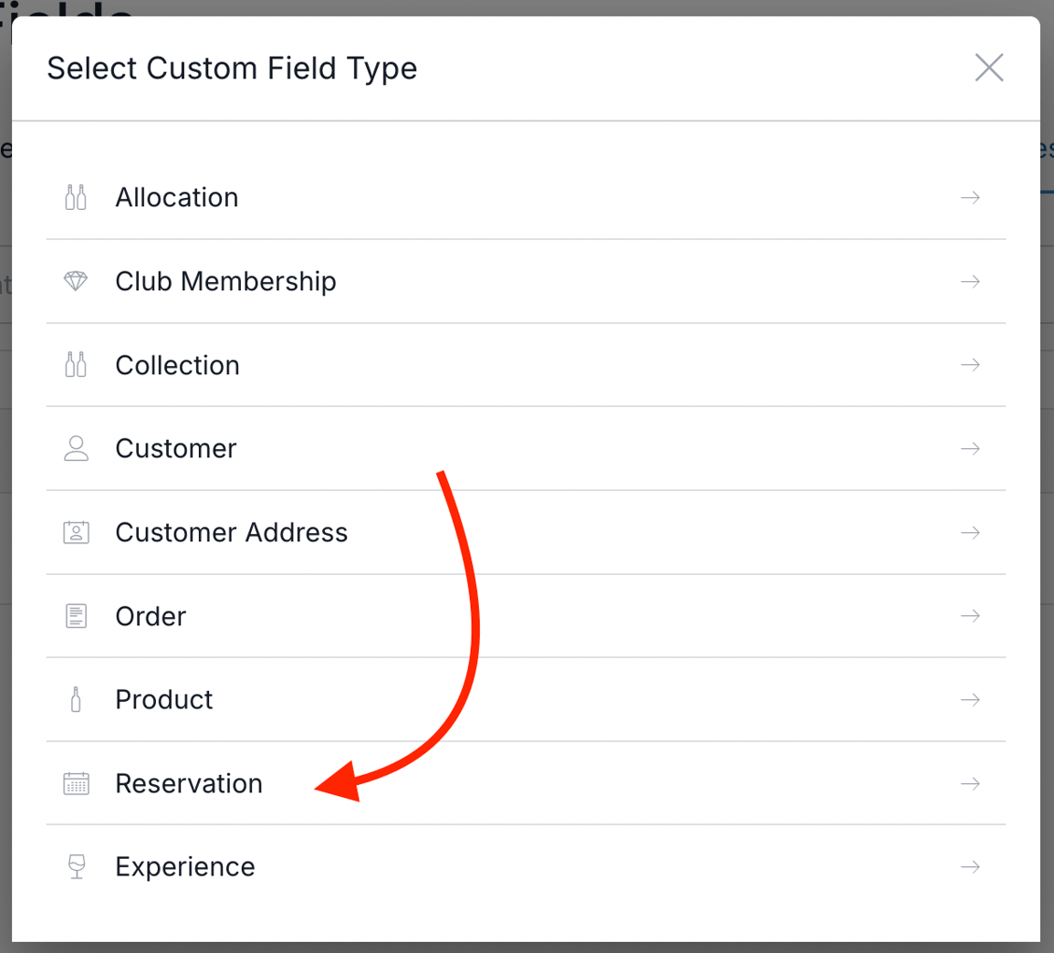 Creating Custom Fields for Reservations
