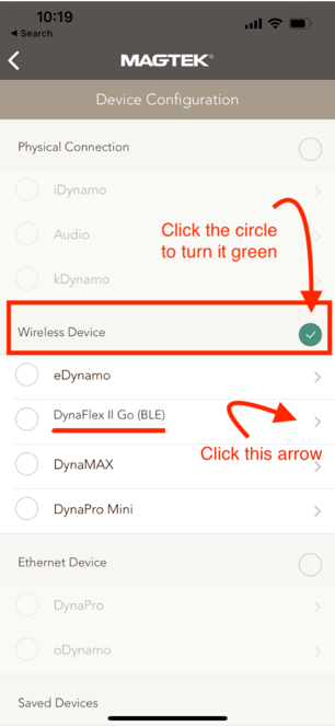 choose device