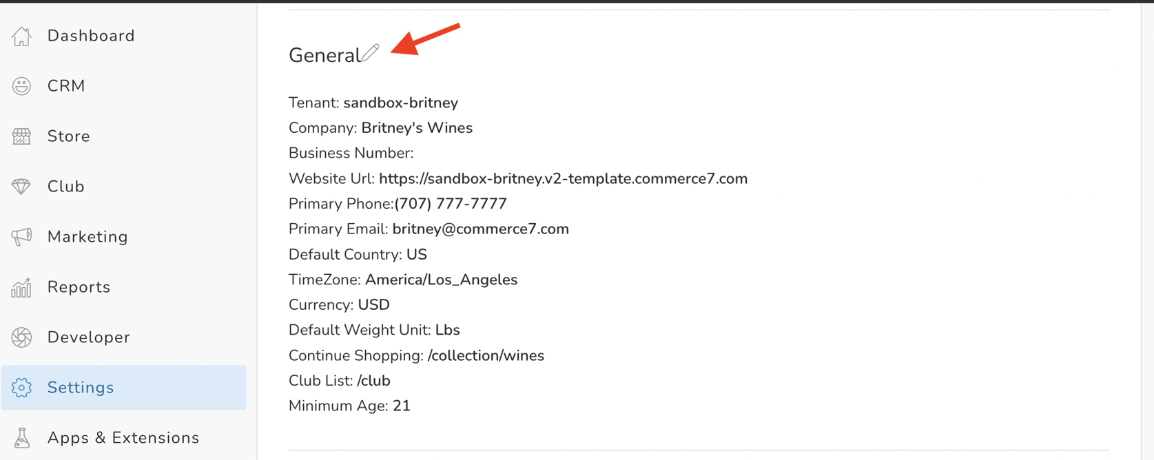 Configuring your General Settings