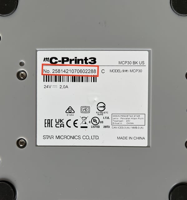 Find Sharp Printer Serial Number Receipt Printer/Printing Options