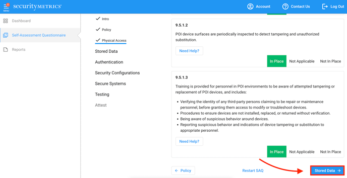 stored data